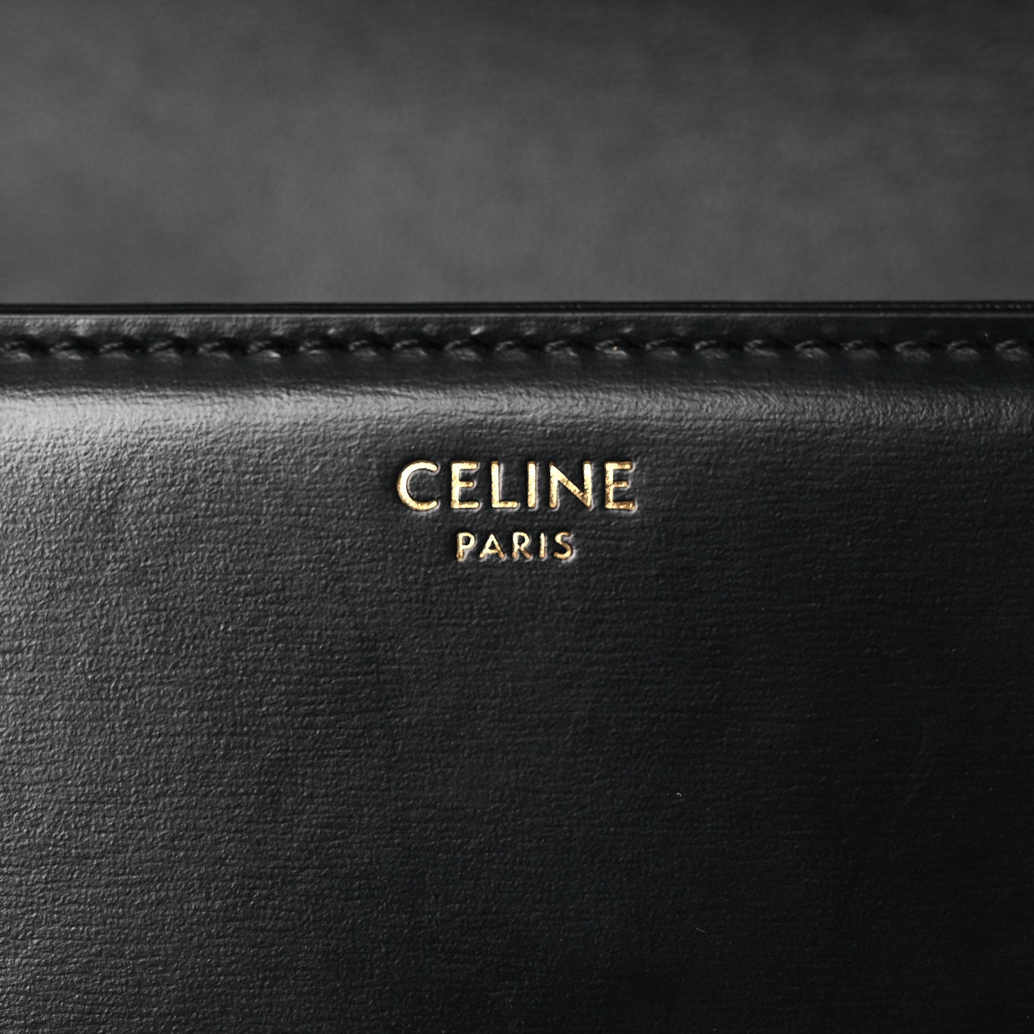 Celine Shiny Calfskin Teen Triomphe Black 5 of 12