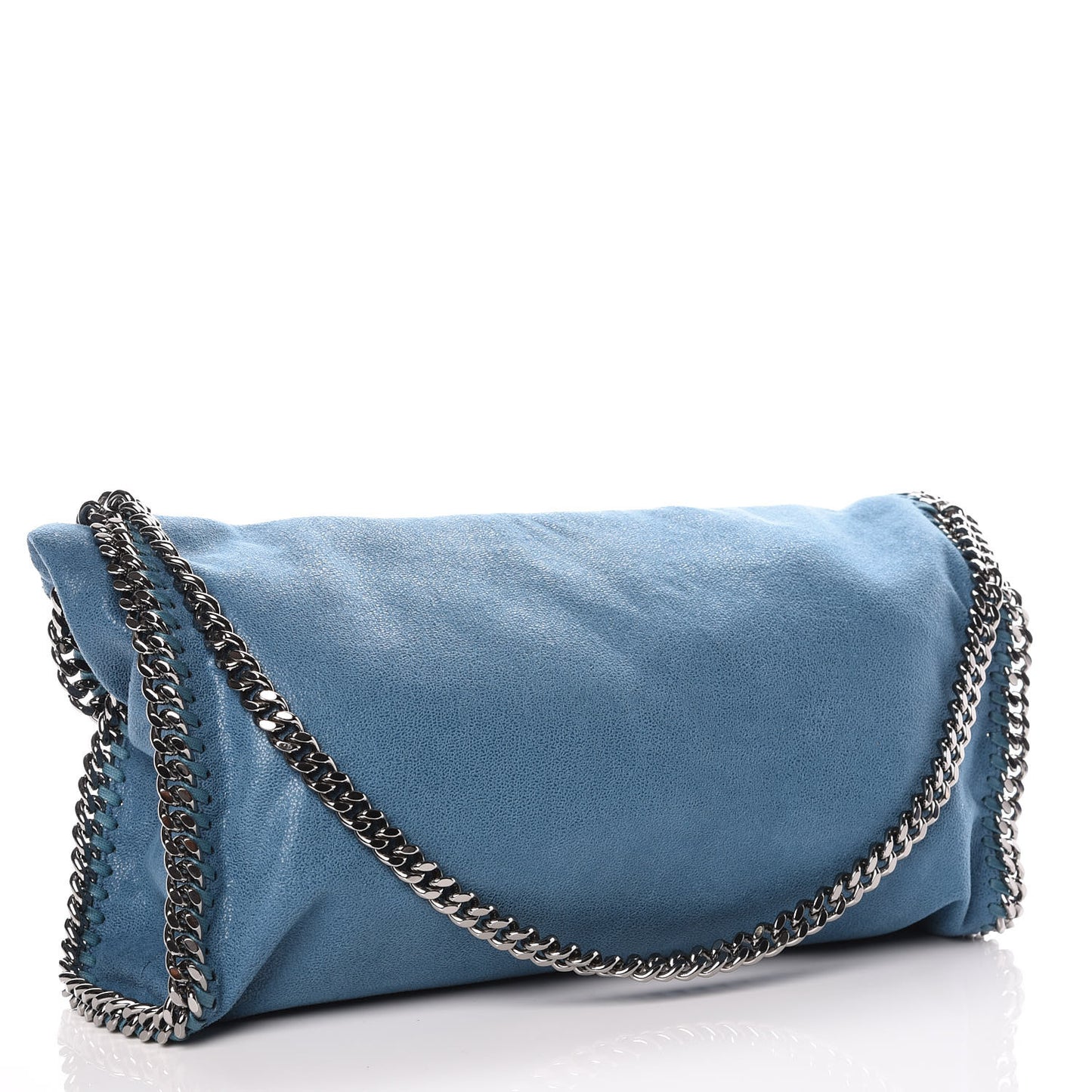 Shaggy Deer Falabella Fold Over Tote Blue