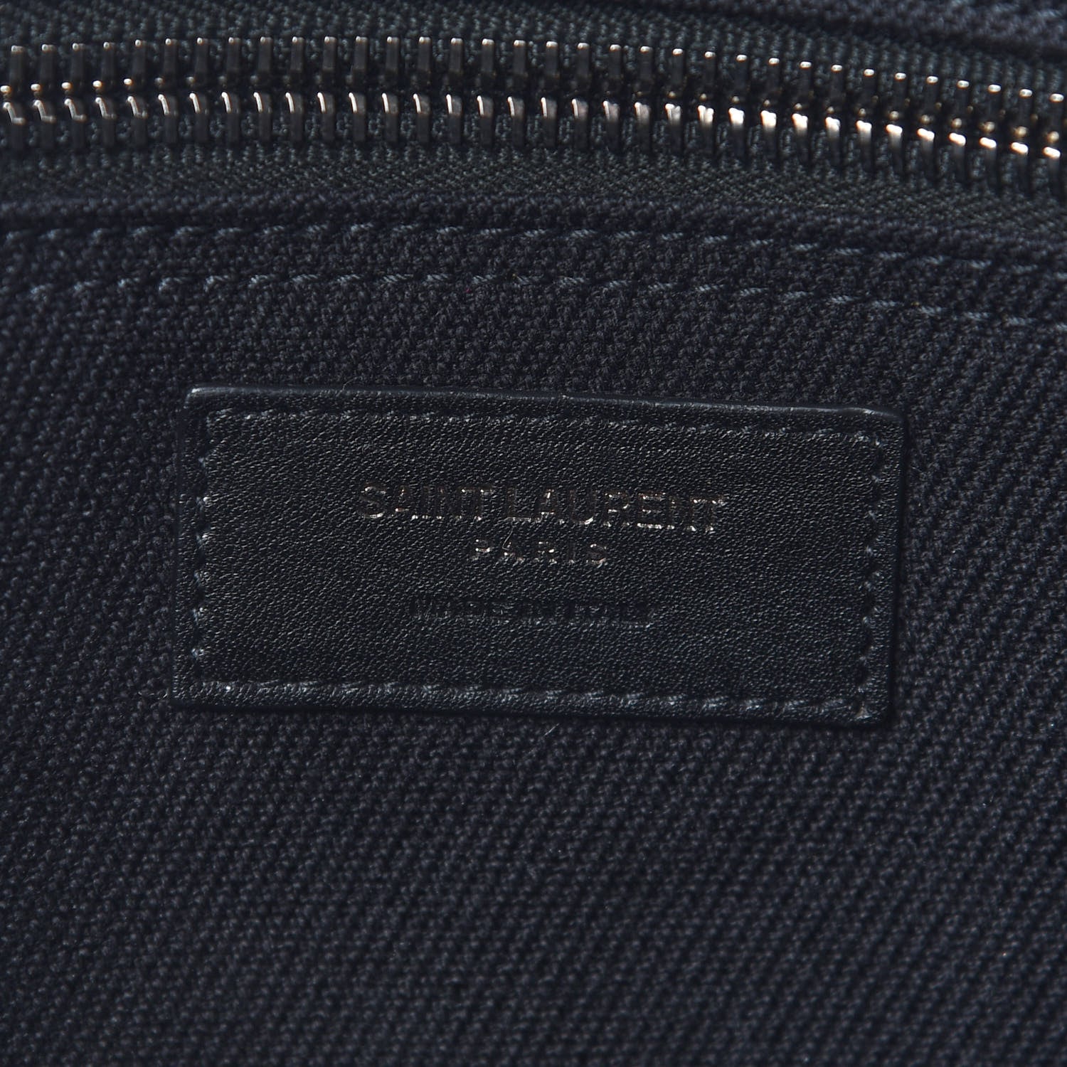 Saint Laurent Linen Calfskin Rive Gauche Tote Black 6 of 9