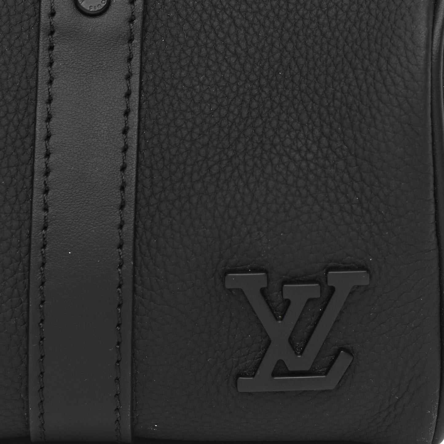 Grained Calfskin Aerogram Keepall XS Black
