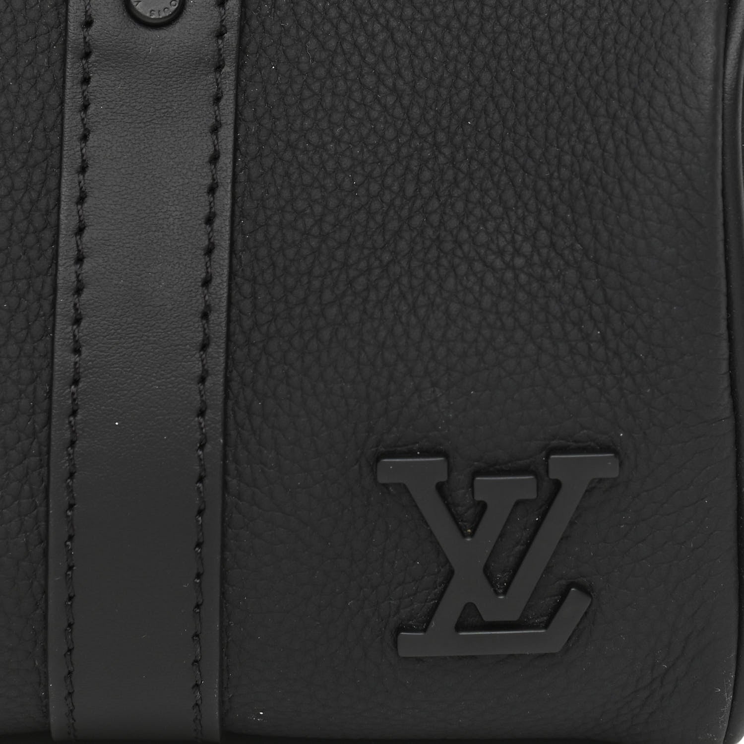 Louis Vuitton Grained Calfskin Aerogram Keepall XS Black 7 of 9