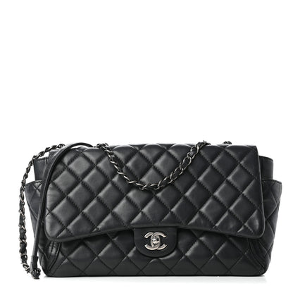 Chanel Lambskin Quilted Large Around Pockets Flap Black 1 of 9