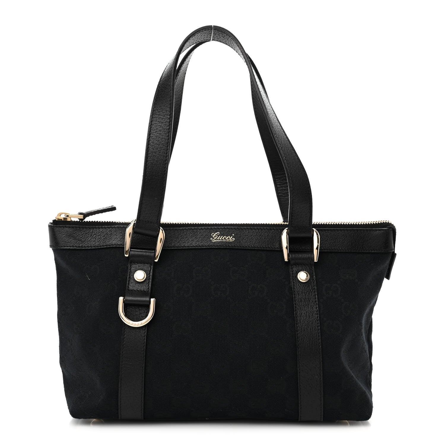 Gucci Monogram Small Abbey Tote Black 1 of 13