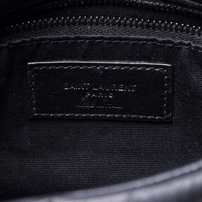 Saint Laurent Lambskin Quilted Toy Loulou Puffer Monogram Chain Satchel Black 7 of 16
