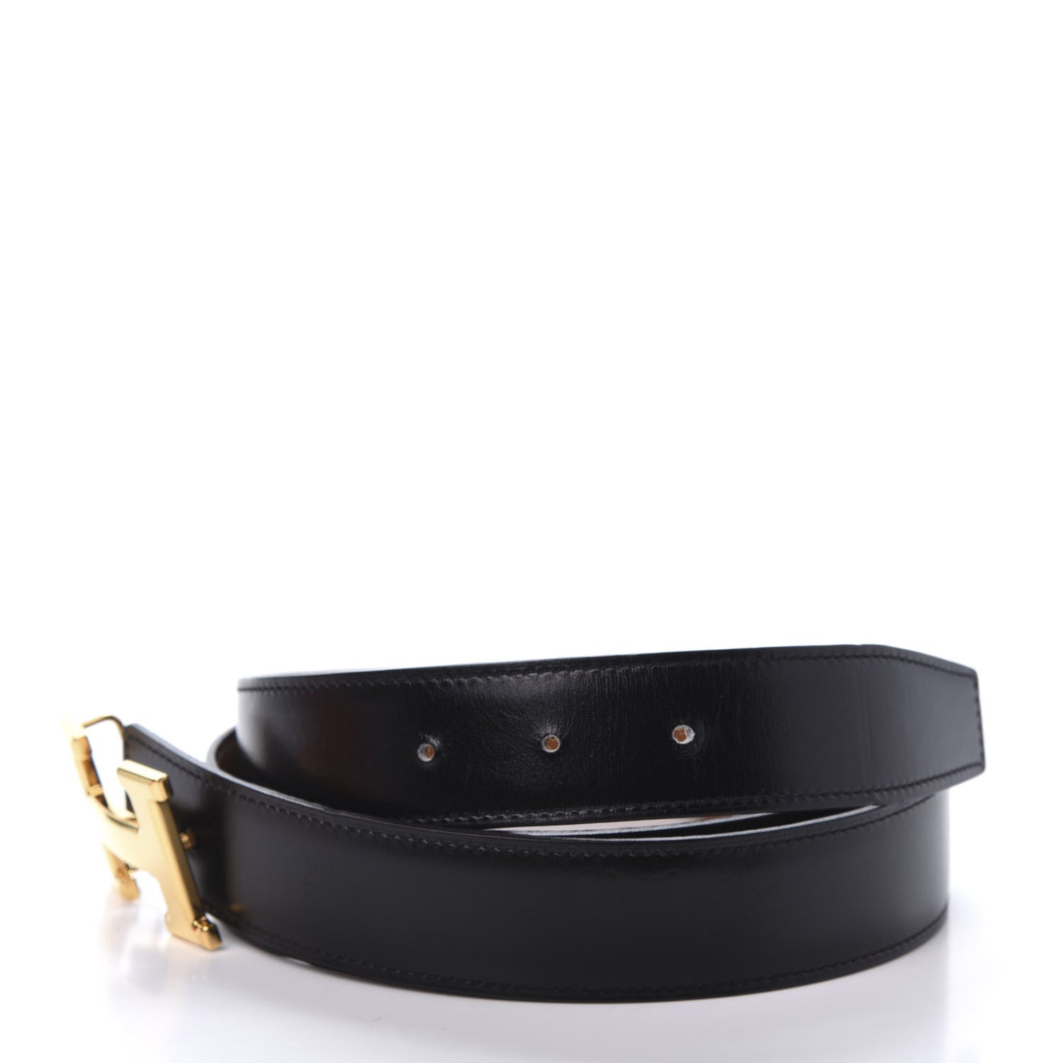 Hermes Box Togo 32mm H Belt 100 Black Gold 5 of 7