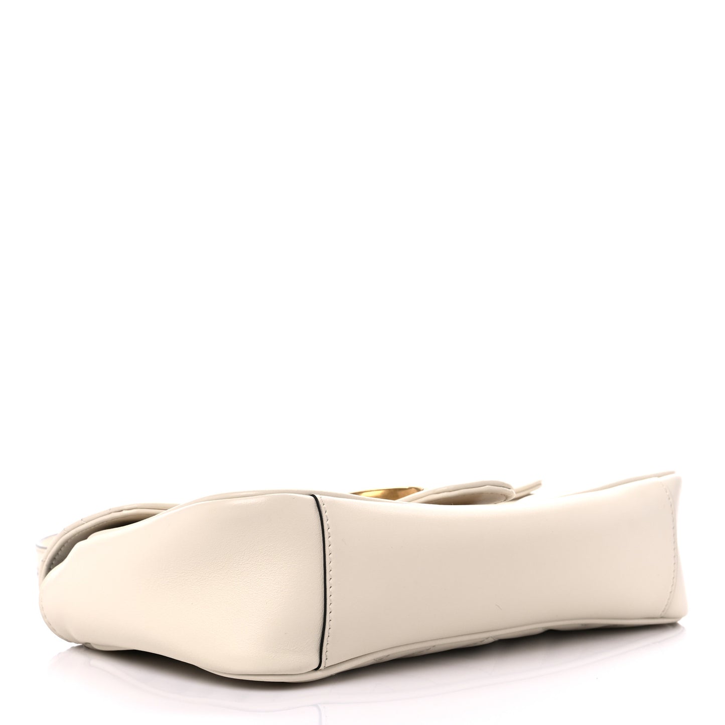 Calfskin Matelasse Small GG Marmont Shoulder Bag White