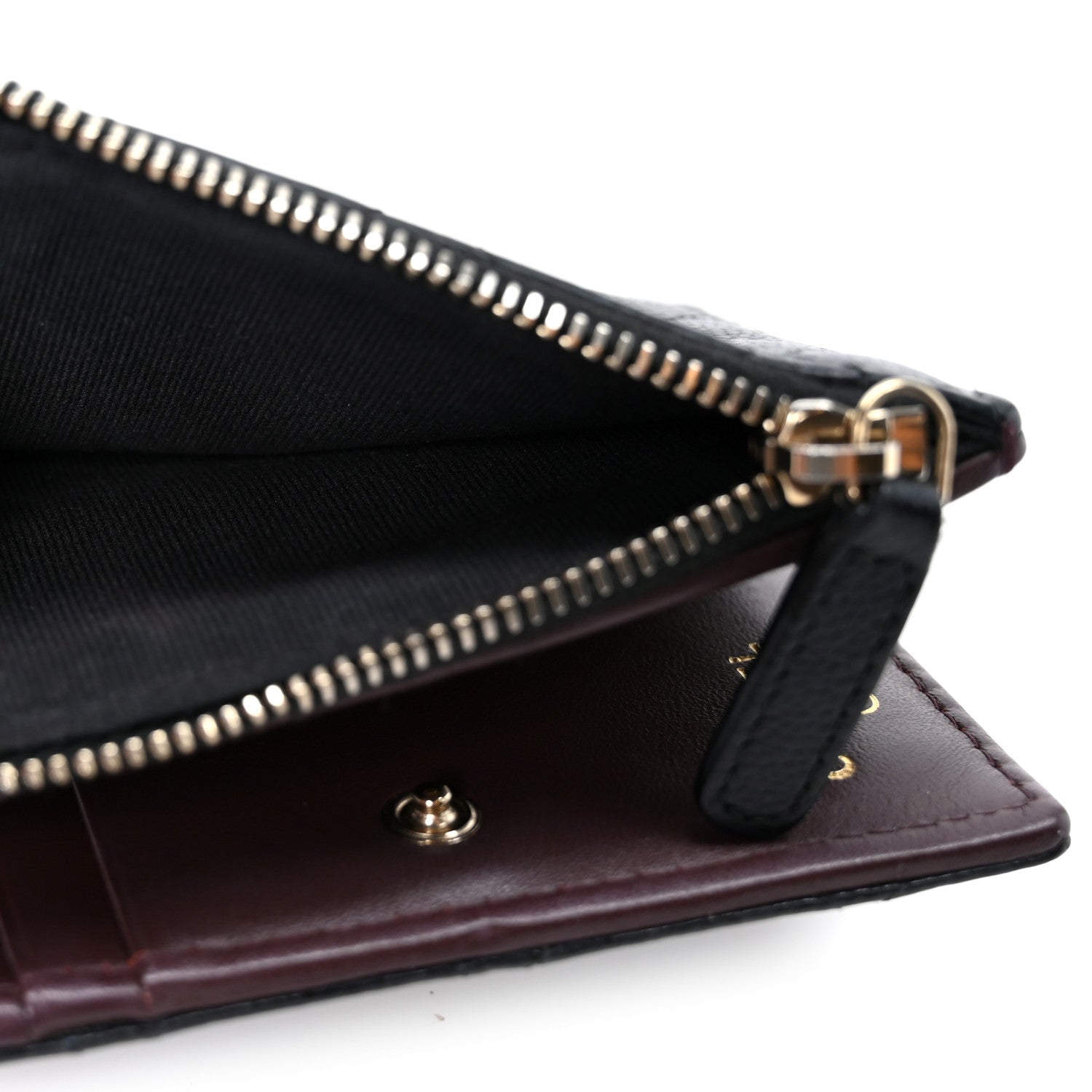 Chanel Caviar Quilted CC Zip Compact Wallet Black 5 of 12