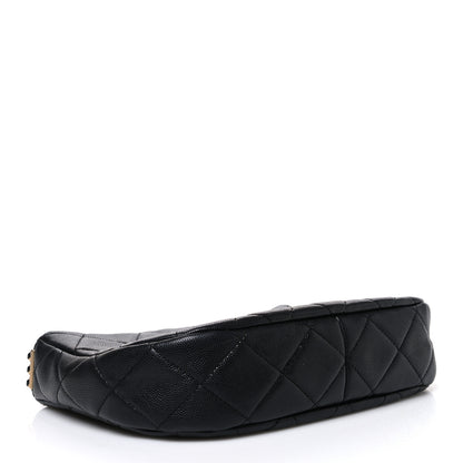 Chanel Caviar Quilted Triple Chain Hobo Black 4 of 10