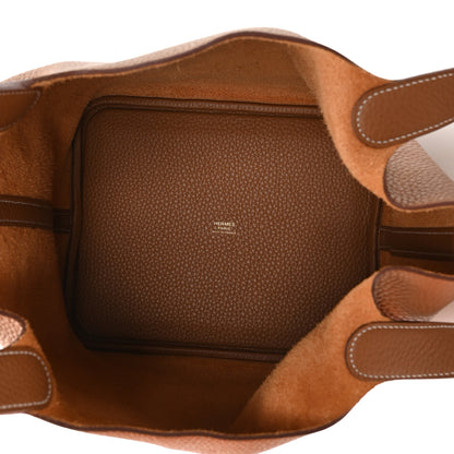 Hermes Taurillon Clemence Picotin Lock 22 MM Gold 5 of 13