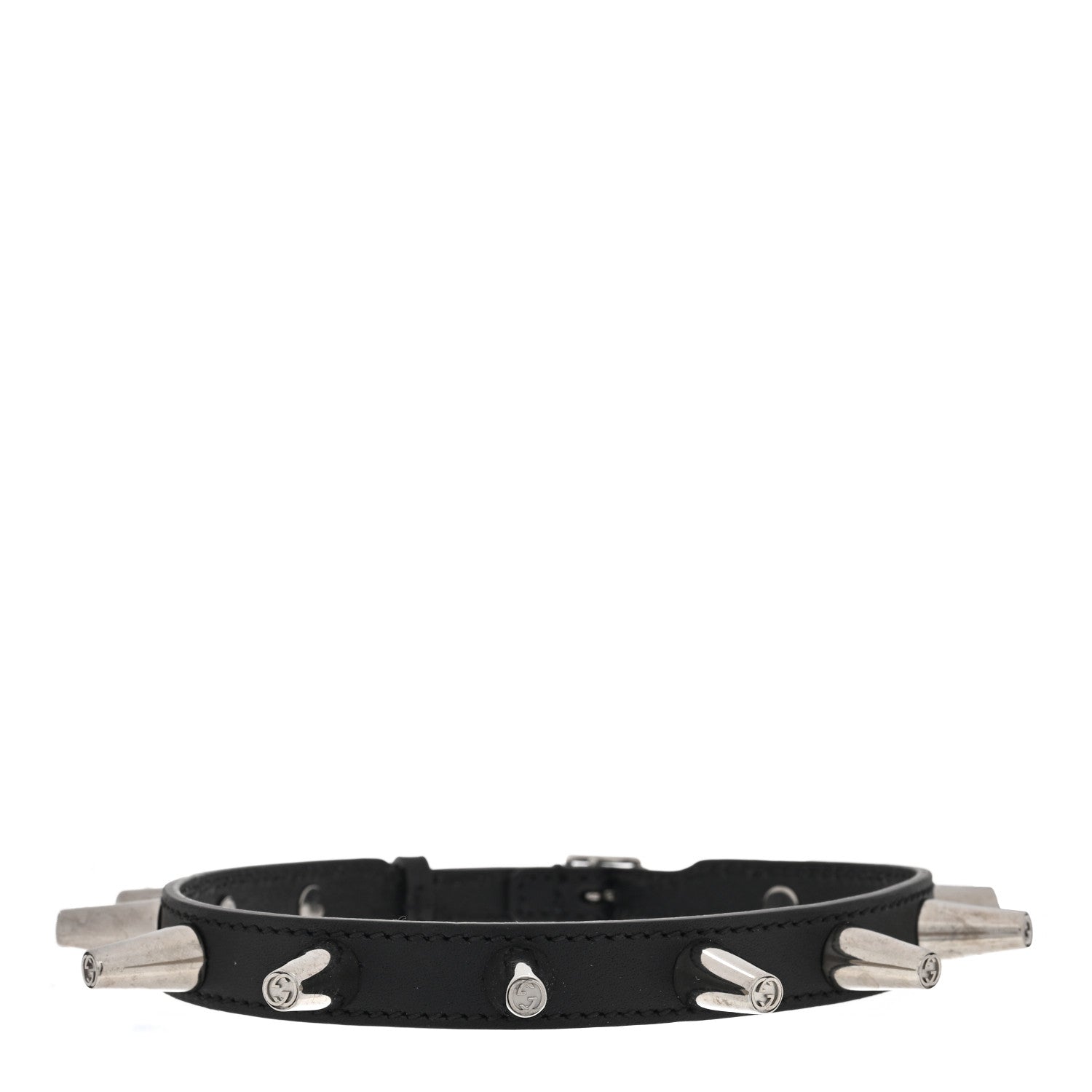 Gucci Calfskin Metal Studded Spike Choker Black 1 of 5