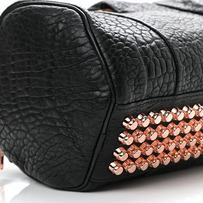 Alexander Wang Pebbled Lambskin Mini Rockie Black Rose Gold Hardware 10 of 12