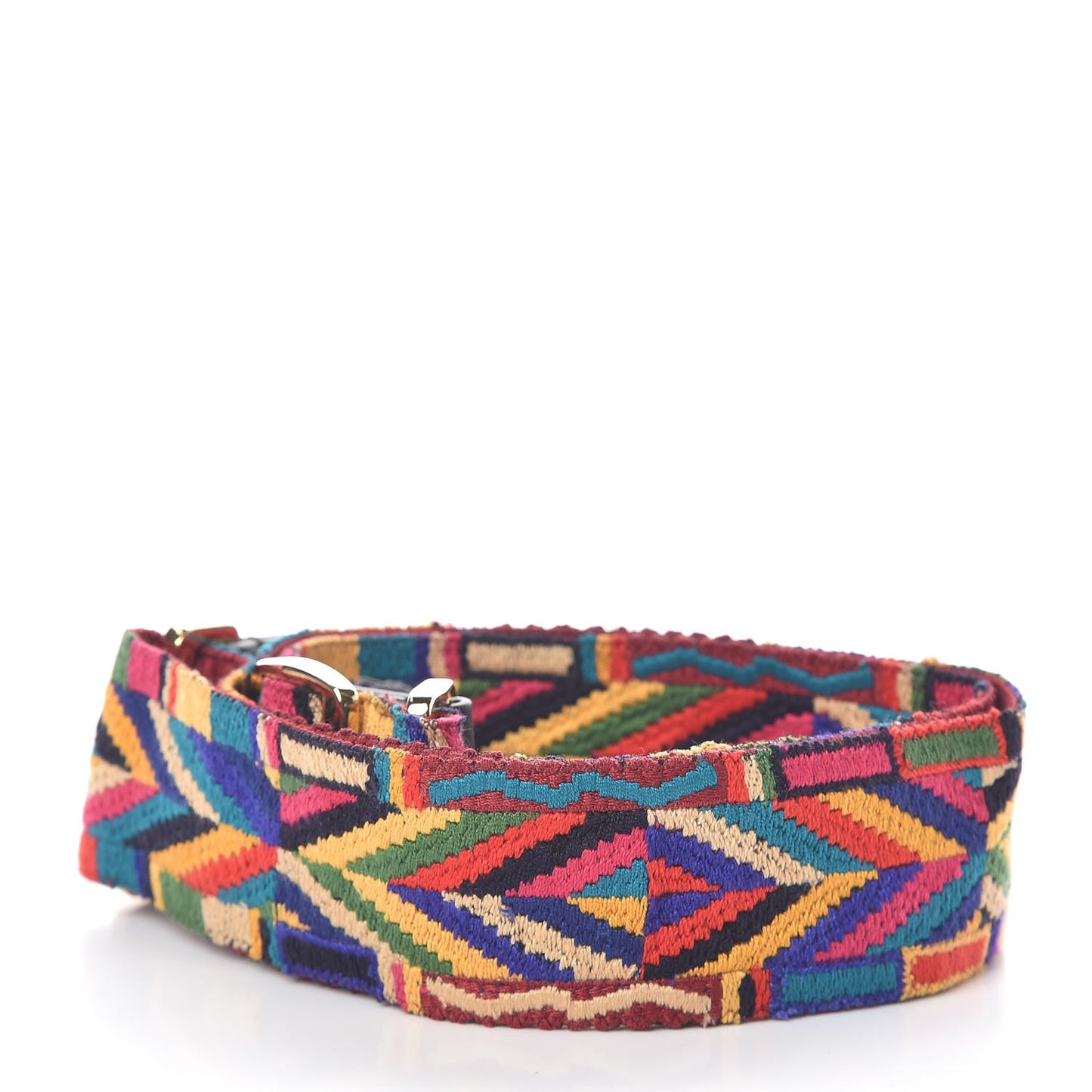 Canvas Native Couture 1975 Embroidered Rockstud Guitar Strap Multicolor