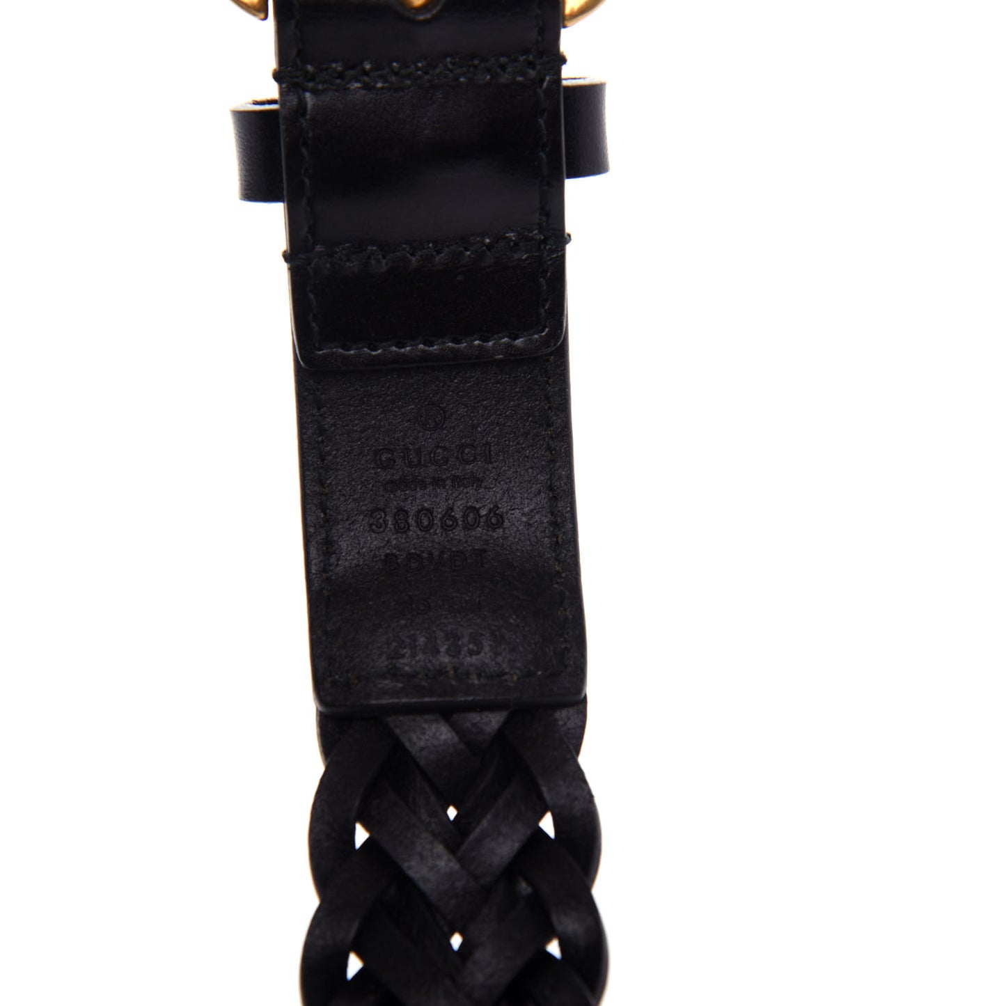 Calfskin Braided Belt 85 34 Black