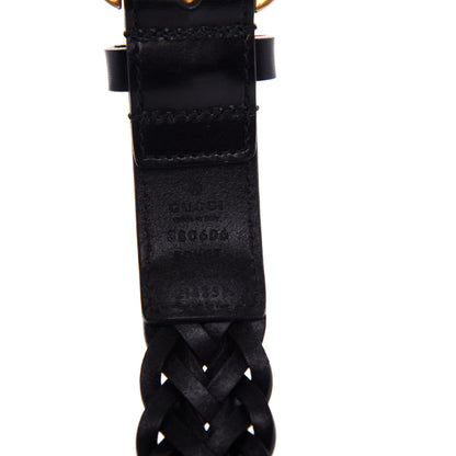 Gucci Calfskin Braided Belt 85 34 Black 3 of 3