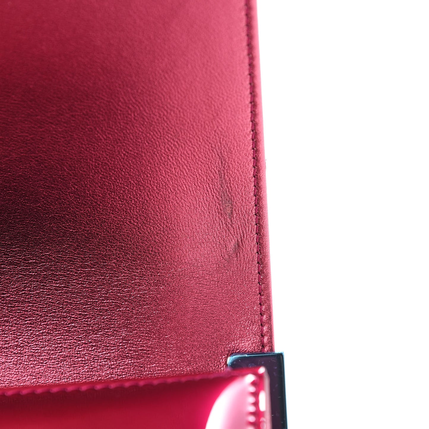 Metallic Patent Quilted New Medium Boy Flap Fuchsia