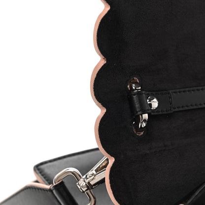 Fendi Vitello Liberty Fun Fair Embossed Scalloped Kan I Shoulder Bag Black Multicolor 10 of 11