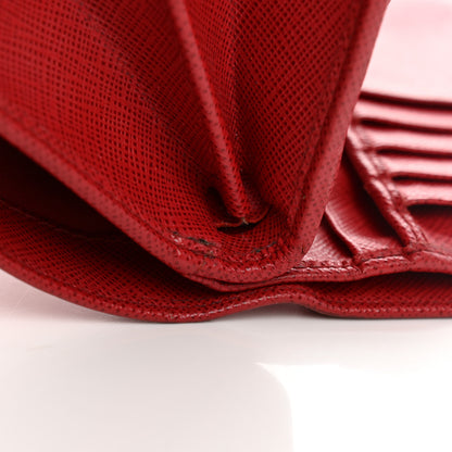Prada Saffiano Metal Compact Wallet Fuoco 19 of 30