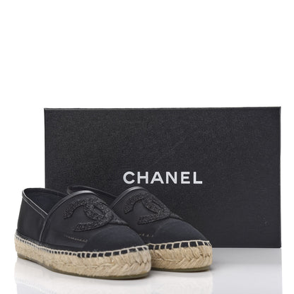 Chanel Mesh Grosgrain CC Espadrilles 36 Black 10 of 10
