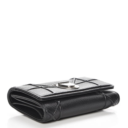 Christian Dior Grained Calfskin Cannage Diorama Elancee Wallet Black 4 of 8