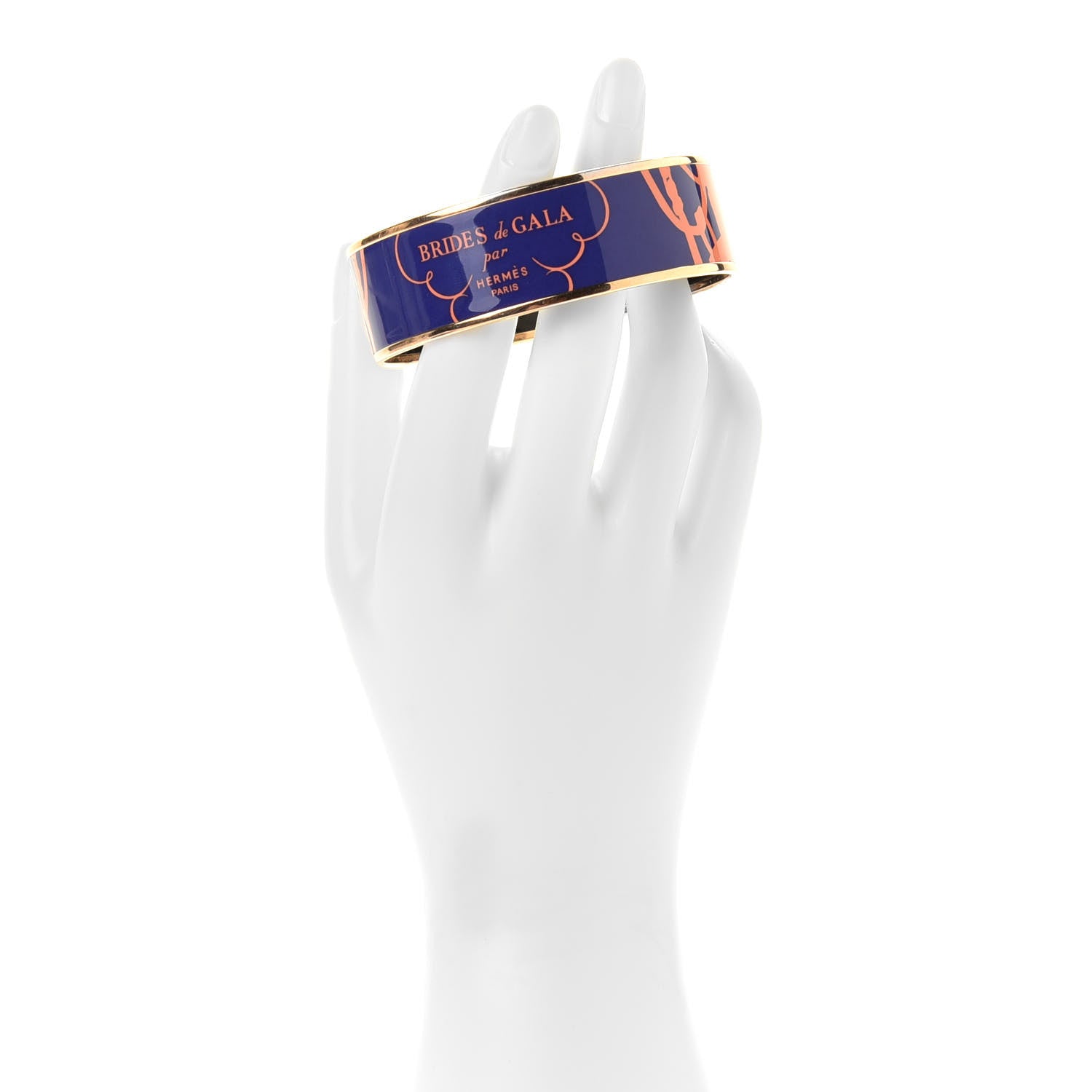 Hermes Enamel Printed Brides De Gala Tattoo Wide Bracelet 70 Rayon 4 of 4