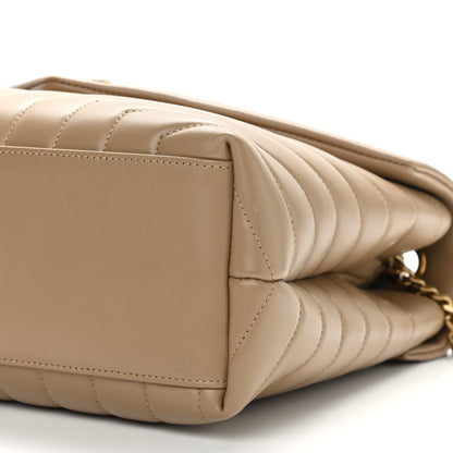 Saint Laurent Calfskin Y Quilted Monogram Medium Loulou Chain Satchel Dark Beige 11 of 11