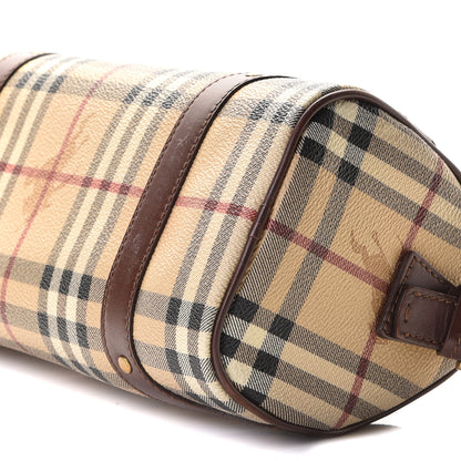 Burberry Haymarket Check Studded Barrel Bag Chocolate 8 of 9