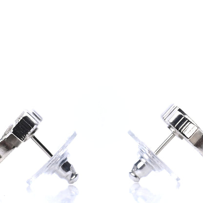 Chanel Crystal CC Earrings Silver 3 of 4