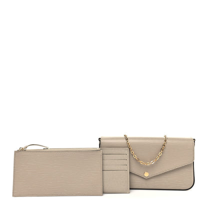 Louis Vuitton Epi Felicie Pochette Chain Wallet Galet 1 of 14