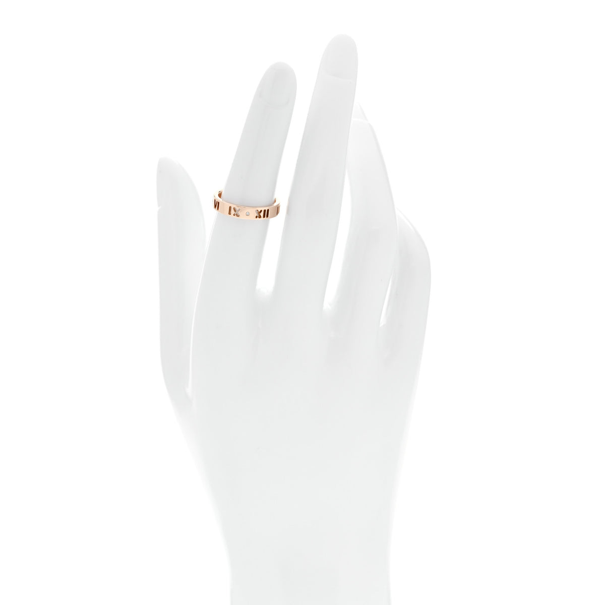18K Rose Gold Diamond Atlas Pierced Ring 50 5.5