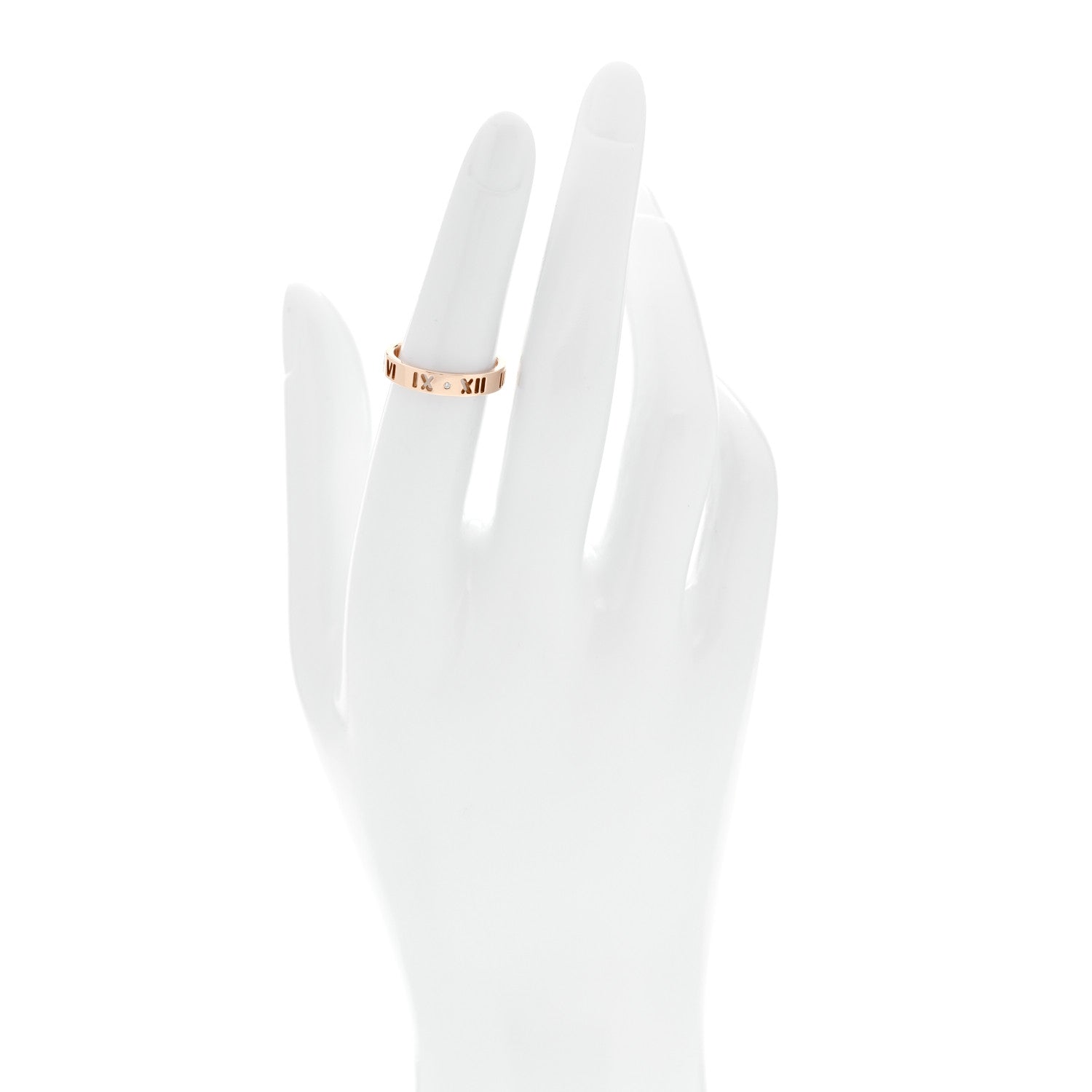 Tiffany 18K Rose Gold Diamond Atlas Pierced Ring 50 5.5 2 of 4
