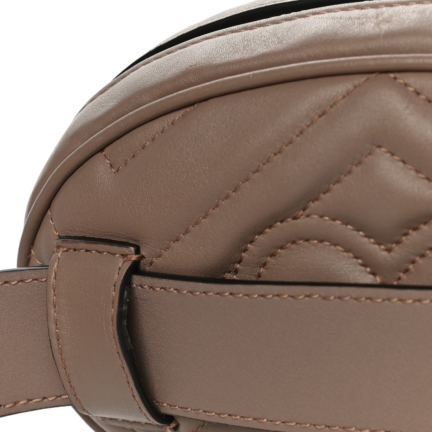 Gucci Calfskin Matelasse GG Marmont Belt Bag 75 30 Porcelain Rose 13 of 16