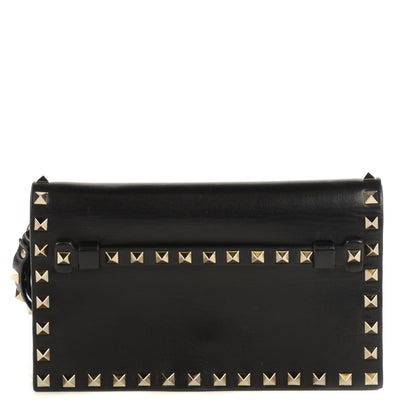 Valentino Garavani Nappa Small Rockstud Wristlet Clutch Black 1 of 8