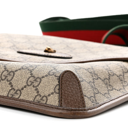 Gucci GG Supreme Monogram Web Medium Neo Vintage Flap Messenger Bag Beige New Acero 10 of 11