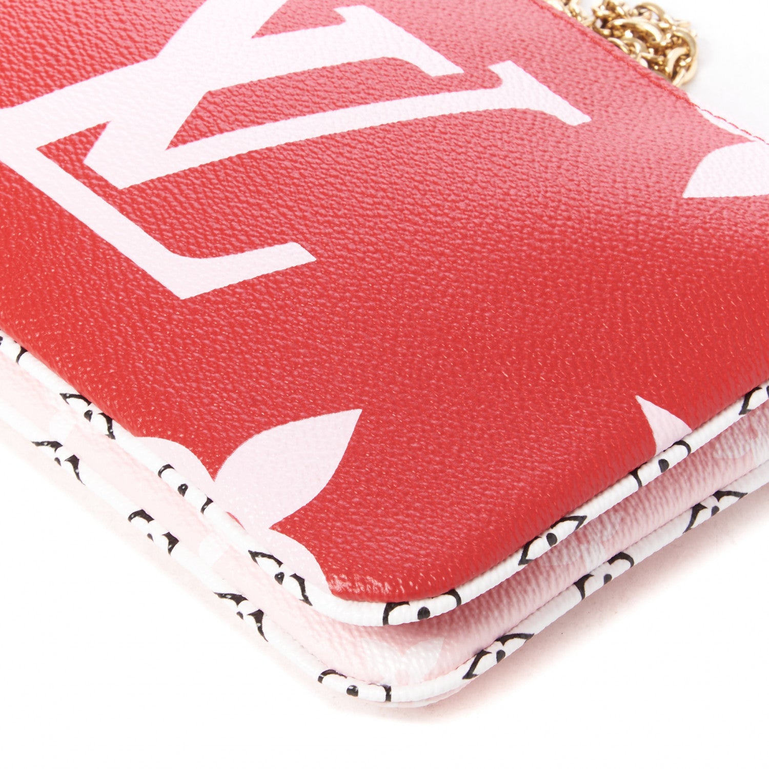 Louis Vuitton Monogram Giant Double Zip Pochette Rouge 4 of 7
