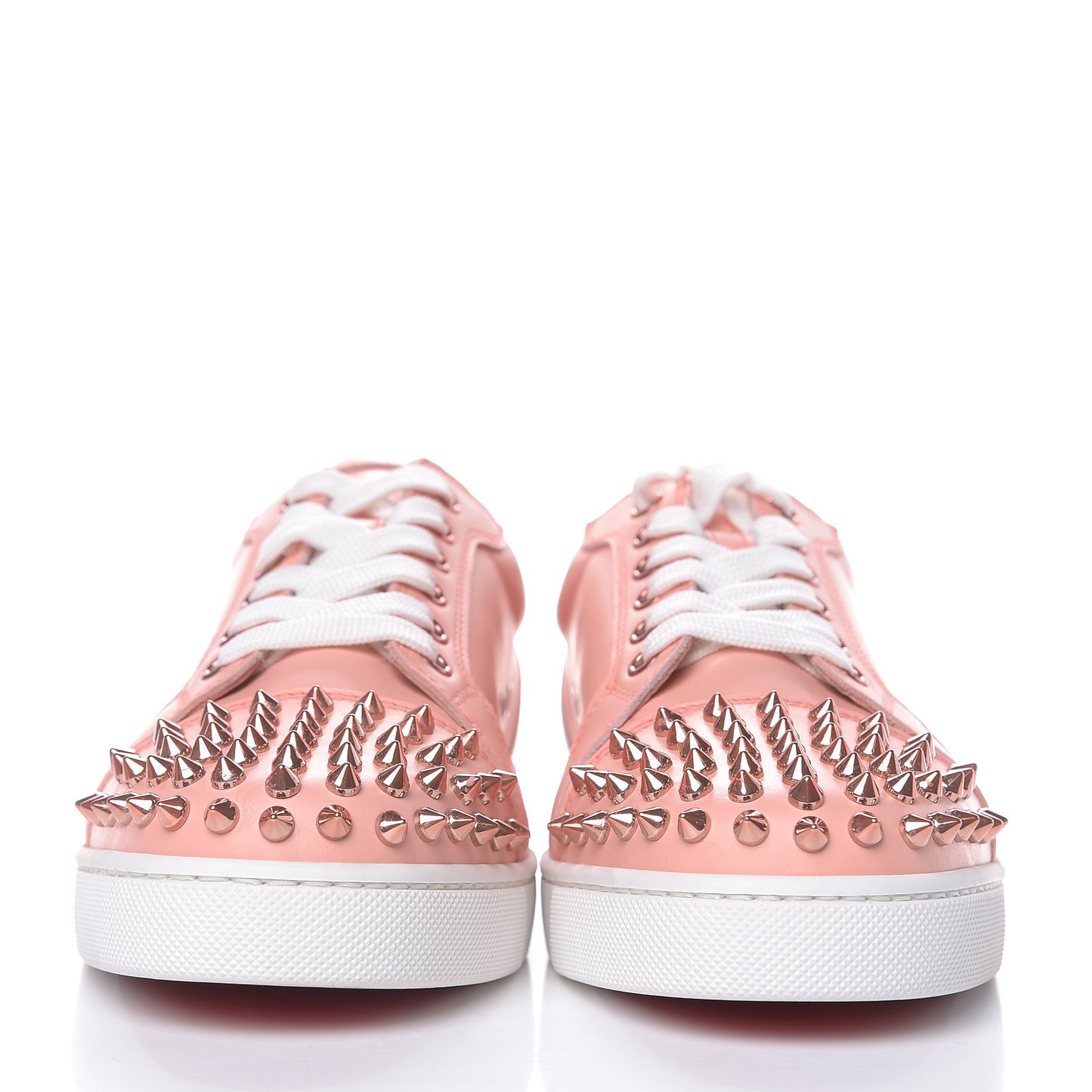 Calfskin Womens Vieira Spiked Flat Sneakers 38 Jupon Pink