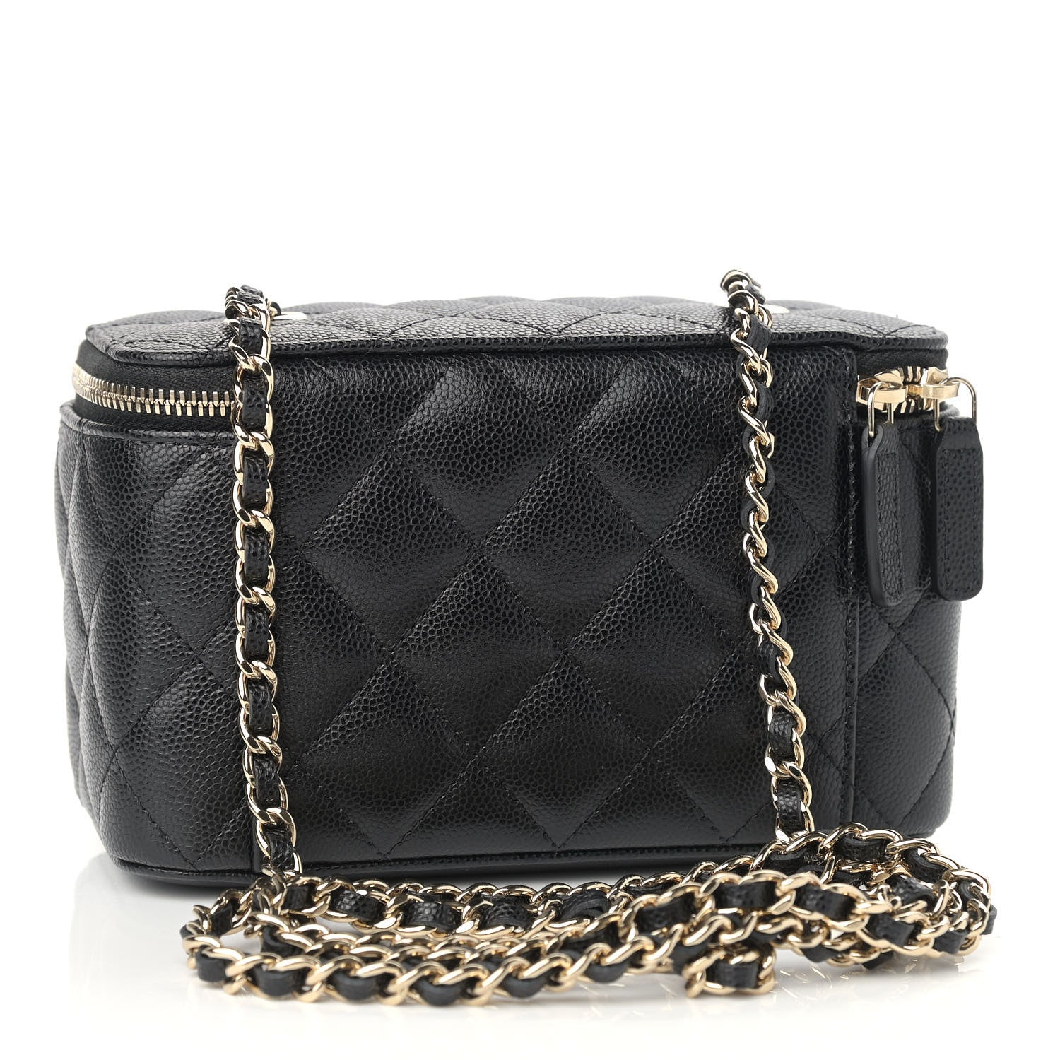 Chanel Caviar Quilted Small Vanity Case With Chain Black 3 of 9