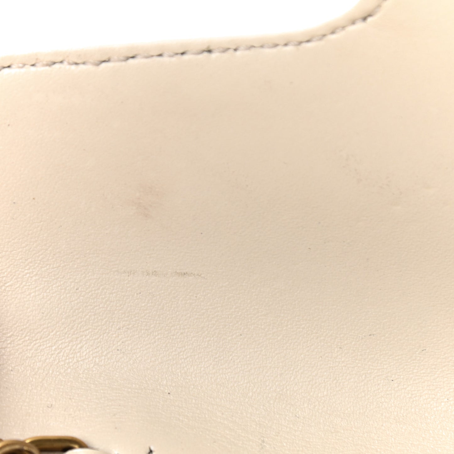 Calfskin Matelasse Super Mini GG Marmont Shoulder Bag White