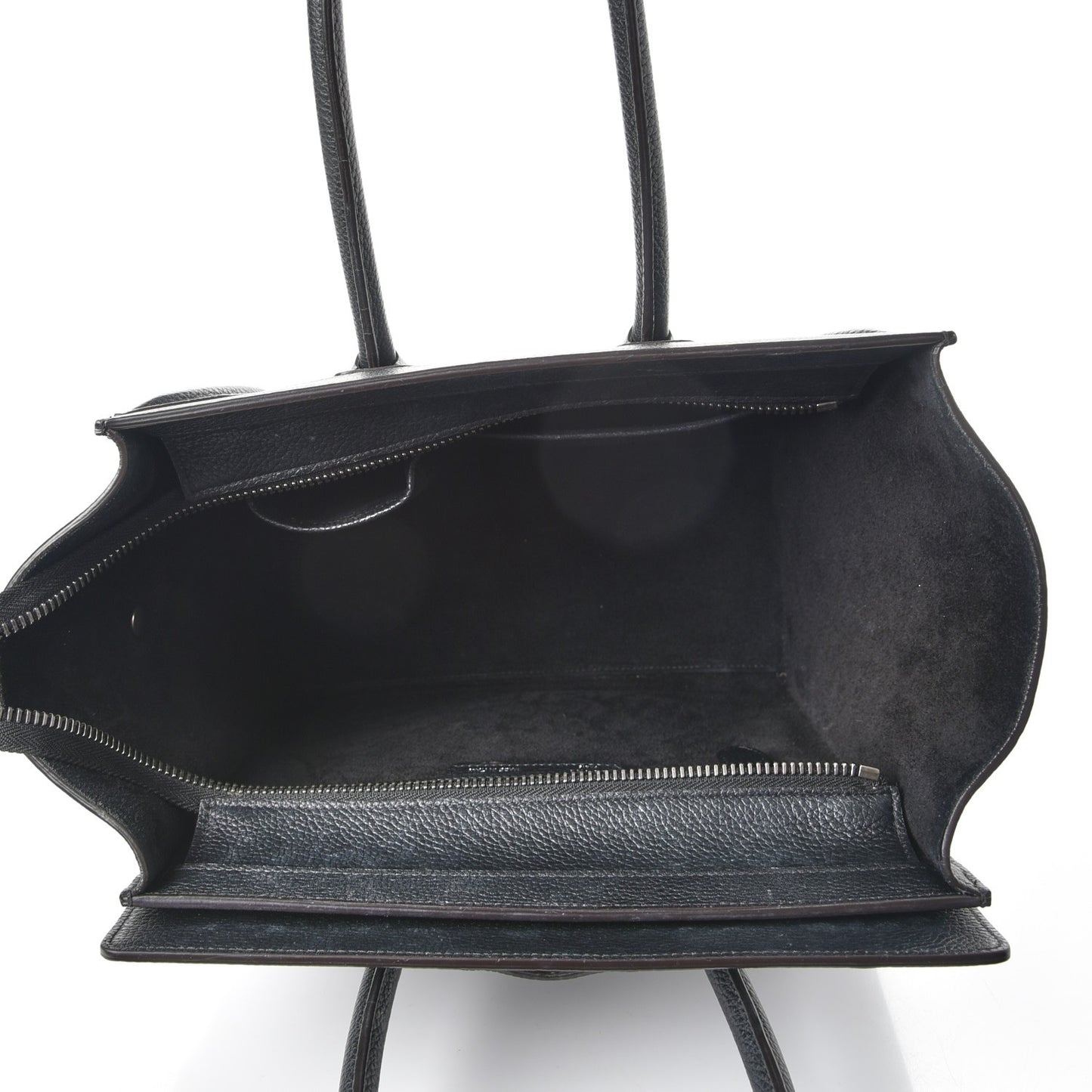 Drummed Calfskin Micro Luggage Black