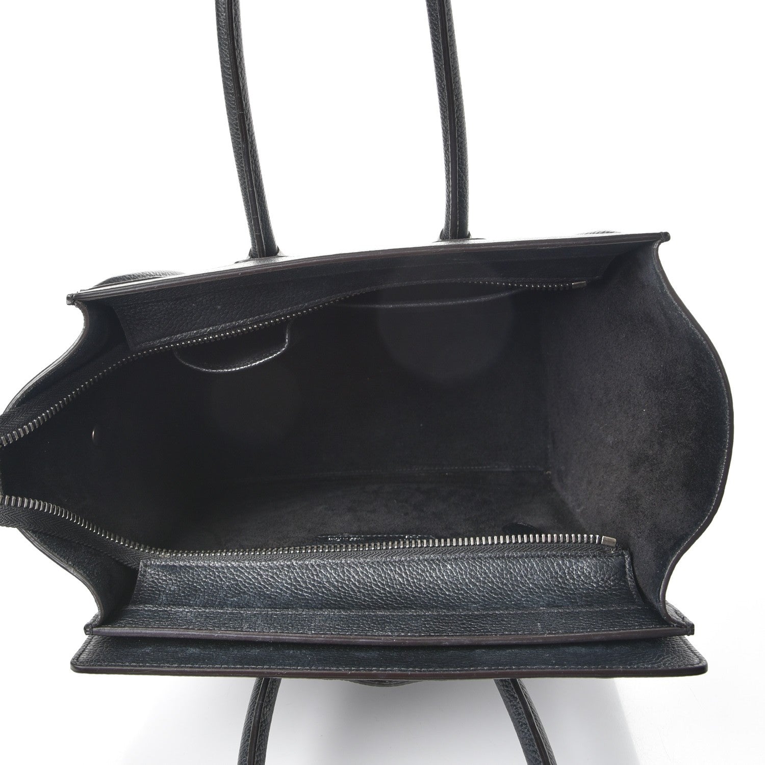 Celine Drummed Calfskin Micro Luggage Black 5 of 11