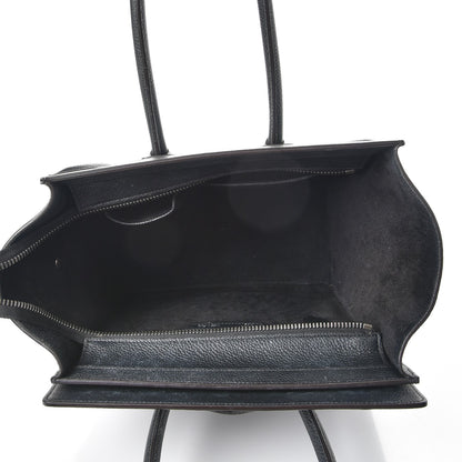 Celine Drummed Calfskin Micro Luggage Black 5 of 11