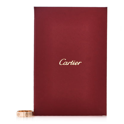 Cartier 18K Pink Gold 5.5mm LOVE Ring 56 7.5 5 of 5