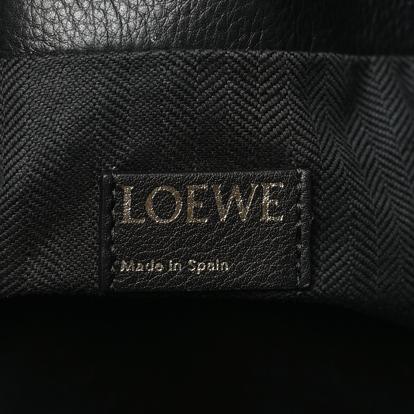 Jacquard Anagram Calfskin Flamenco Knot Clutch Navy Black