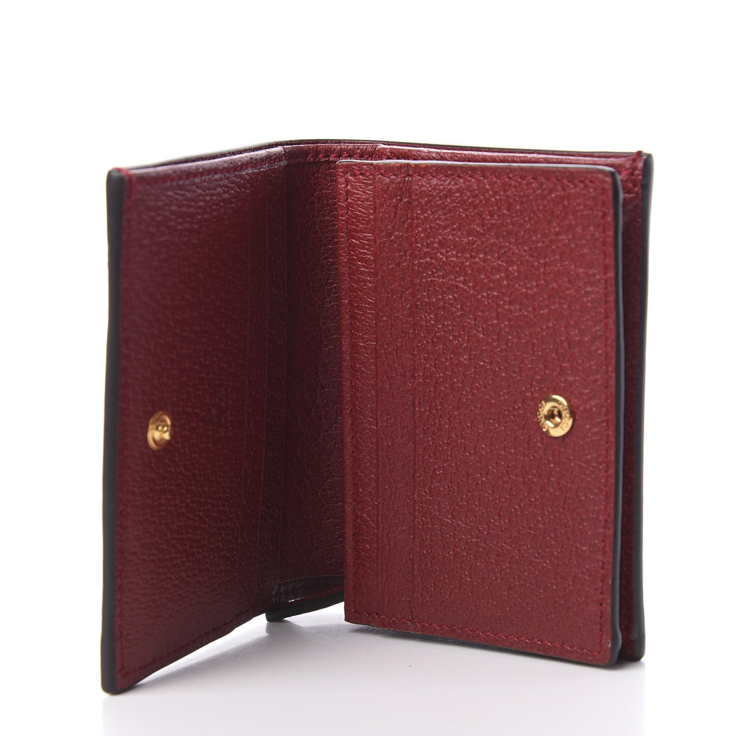 GG Supreme Monogram Flora Web Ophidia Card Case Red