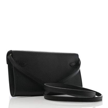 Hermes Epsom Matte Alligator Touch Kelly Wallet To Go Black 3 of 9