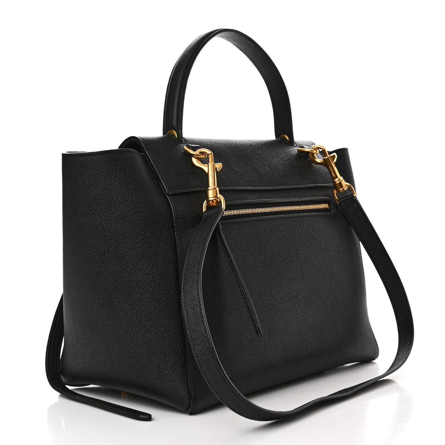 Grained Calfskin Mini Belt Bag Black