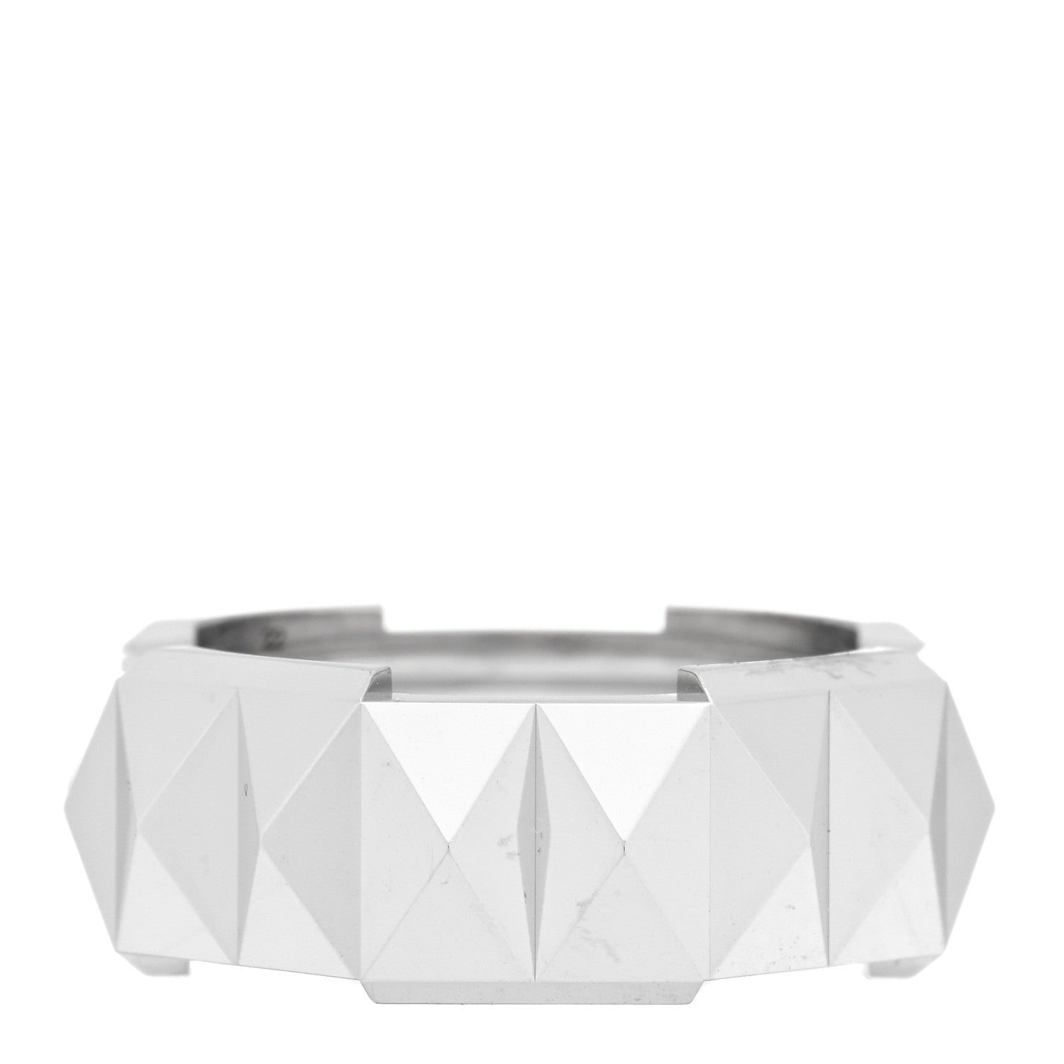 Gucci 18K White Gold 9mm Link To Love Stud Ring 62 10 3 of 5