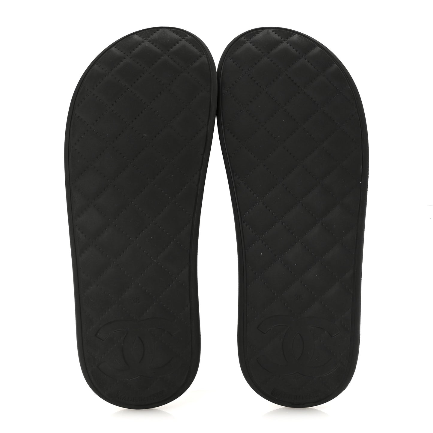 Thermoplastic PVC Camellia Mule Sandals 38 Black Ivory