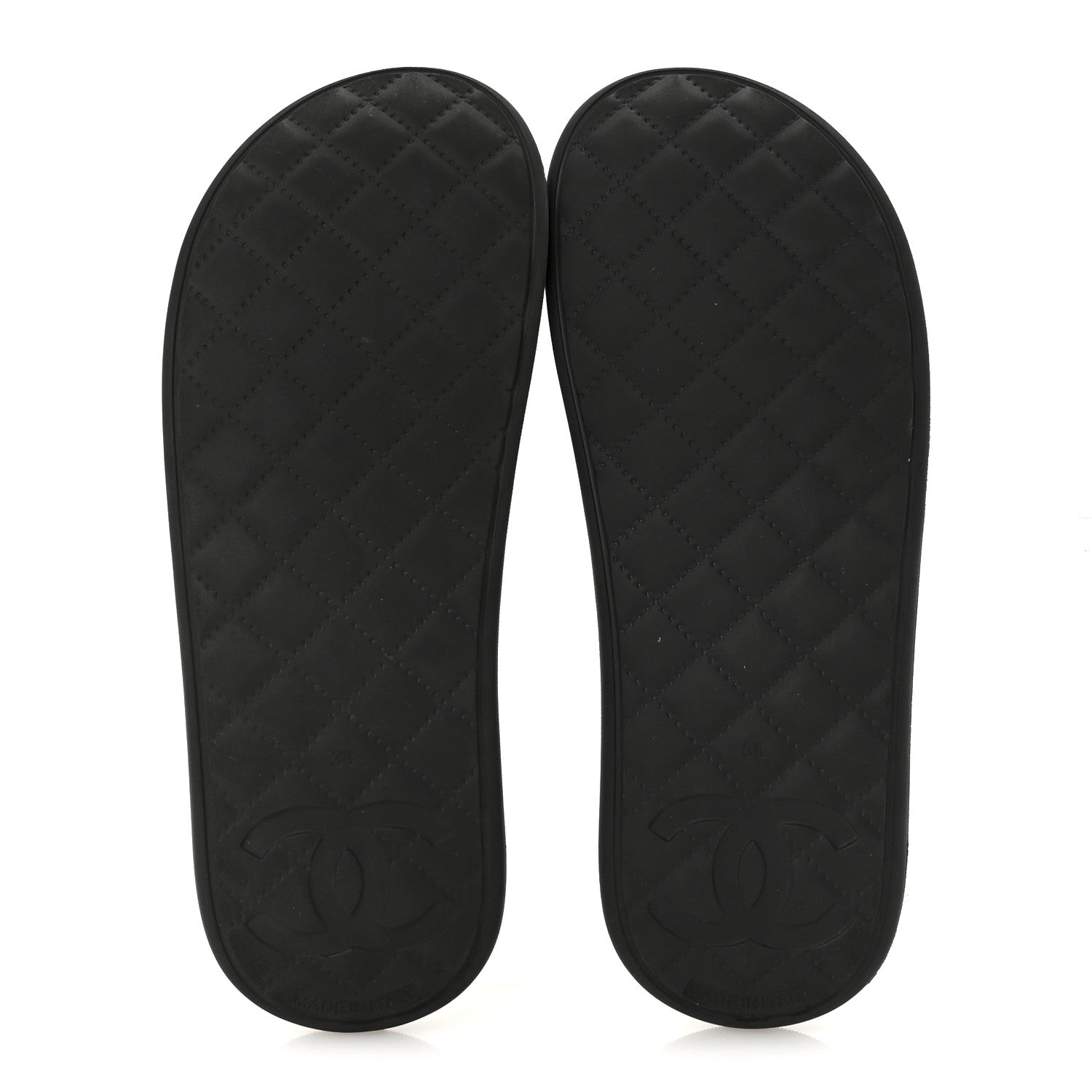 Chanel Thermoplastic PVC Camellia Mule Sandals 38 Black Ivory 6 of 9
