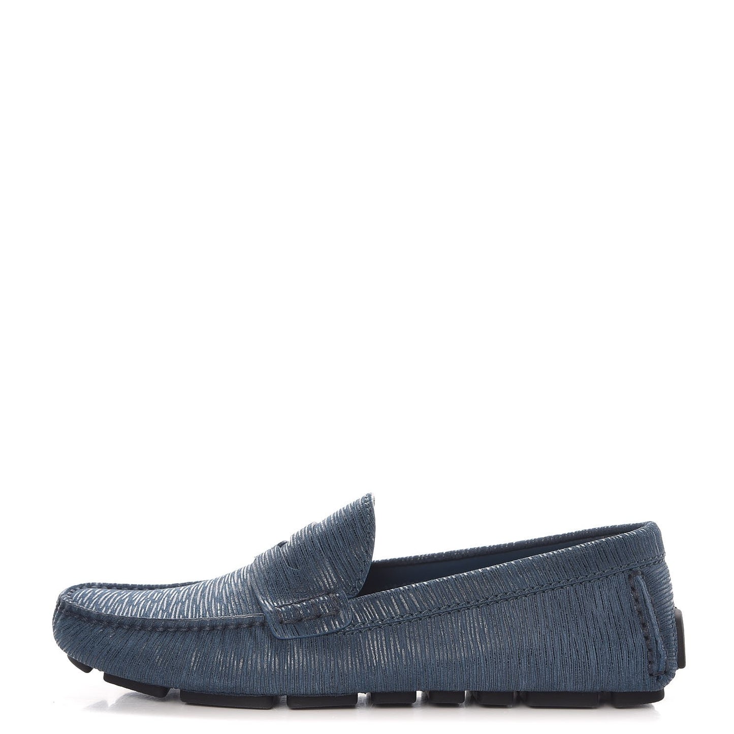 Epi Mens Shade Car Loafers 6 Blue Nuit