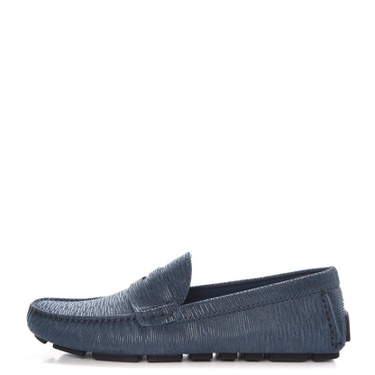 Louis Vuitton Epi Mens Shade Car Loafers 6 Blue Nuit 1 of 7